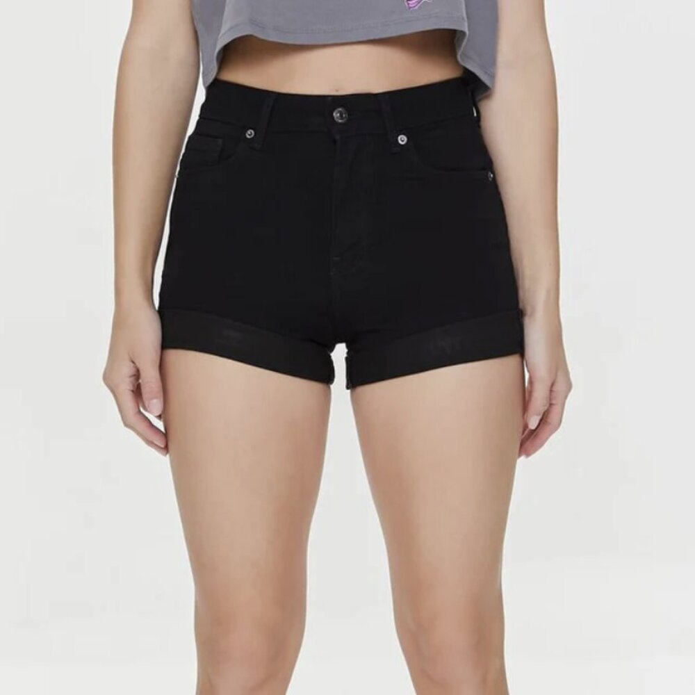 Curvy High-Rise Denim Shorts